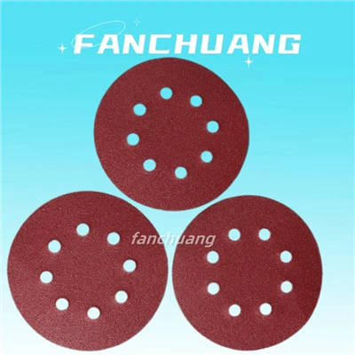 8 Holes Red Polishing Disc Flocking Sand Tray