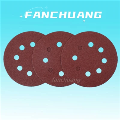 8holes Round Sandpaper Grit Self-adhesive Sand Paper