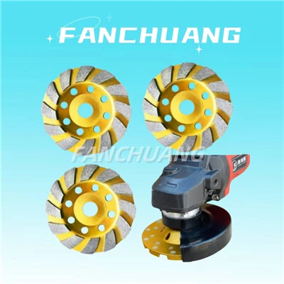 Heavy Duty Turbo Row Diamond Cup Grinding Wheel 4Inch